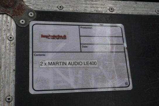 2 stk. Martin Audio LE-400 inkl. flightcase
