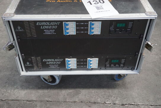 2 stk. 6ch LD6230 Dimmer inkl. 6U rack