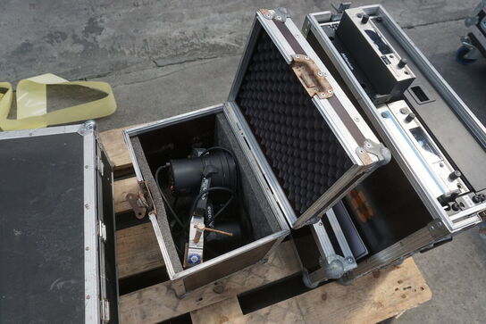 Sennheiser trådløs mic + 3 stk. flightcase