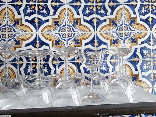 Div. glaskander, glas m.v. (se billeder)