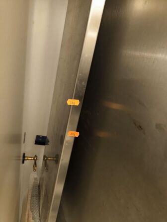 Plade/hylde i rustfri stål