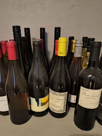 Div. flasker med vin