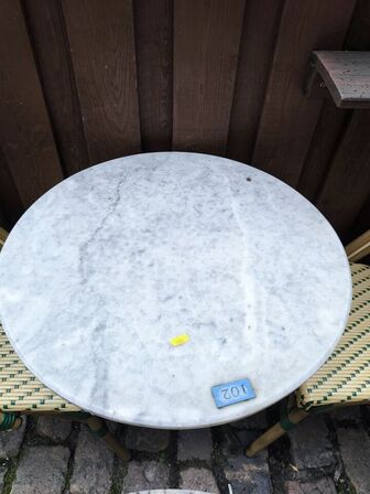 2 stk. café fletstole ZEDERKOF Alicante samt cafébord