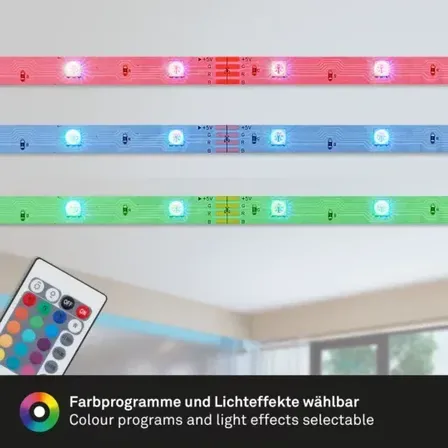 3 stk. briloner rgb led strip 5 meter med remote ip44(ubrugt)