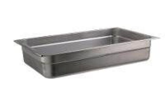 4 stk. Kantine EHG-stål 1/1 GN D100 mm 13,3 ltr