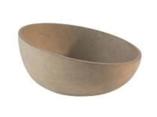 6 stk. Skål grå cement skrå diam 220 mm 1,1 ltr Element