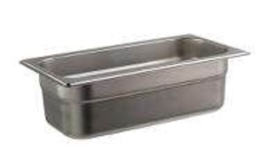 12 stk. Kantine EHG-stål 1/3 GN D100 mm 3,8 ltr