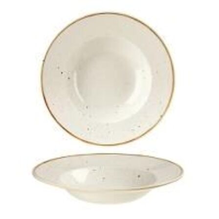 12 stk. Tallerken m/fane dyb vanilje 280 mm Stonecast Churchill