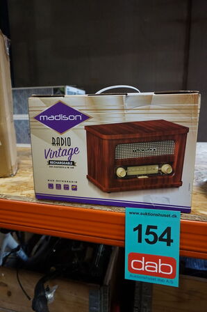 Madison Vintage Radio m. Bluetooth og FM (Træ) 