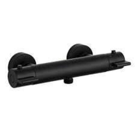 Bluerain brusesæt Lux mat sort m/termostat 