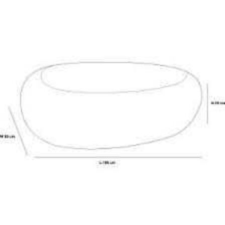 Kalmar ovalt loungebord 105x68 cm 