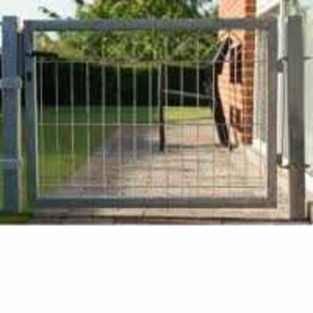 Låge for panelhegn med deko "X", 750 x 1000 mm inkl. stolper, sort