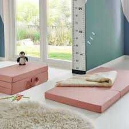 Sleepy 3-delt foldemadras - junior 125x150x10 cm Pink 