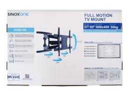 Sinox One full motion  TV vægbeslag. 37"-85"