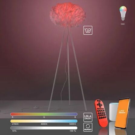 Paul neuhaus led rgb gulvlampe med remote(ubrugt)