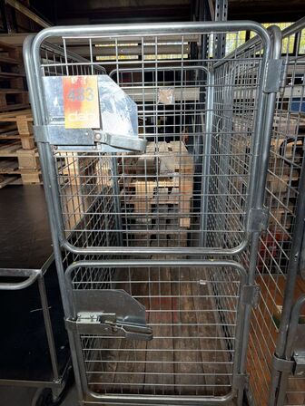 Transportbur med todelt låge & træbund