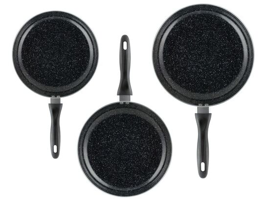 Pandesæt med 3 stk. pander i str. 24, 26 og 28 cm.