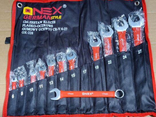 Ringgaffelnøglesæt med 12 stk.