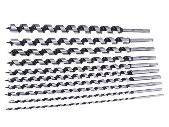 10 stk. Sneglebor 46 cm længde, 6-25 mm.