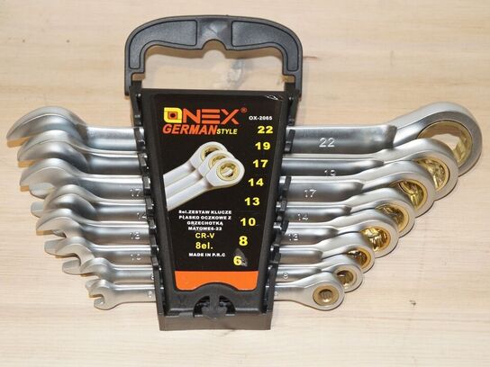 Ringgaffelnøglesæt med skraldefunktion