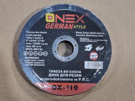 50 stk. 125 mm skæreskive til metal.