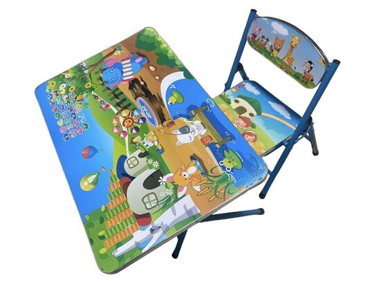 20 stk. Børnebordssæt. 10 stk. i pink og 10 stk. i blå farve.