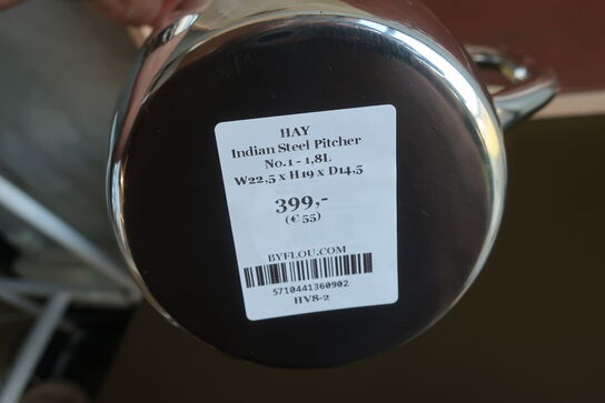 Kande HAY Indian Steel Pitcher 