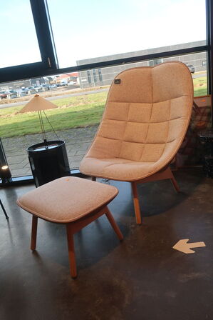 Loungestol m. skammel HAY Uchiwa Quilted Chair 