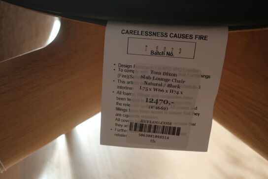 Loungestol med skammel TOM DIXON Slab 