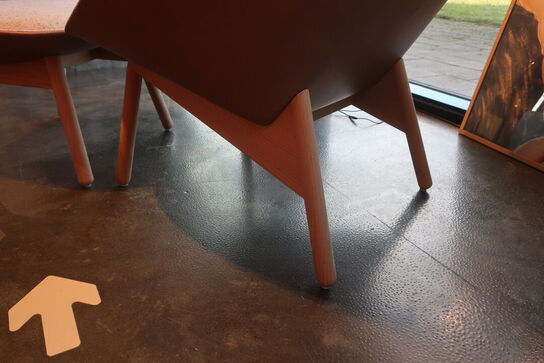 Loungestol m. skammel HAY Uchiwa Quilted Chair 