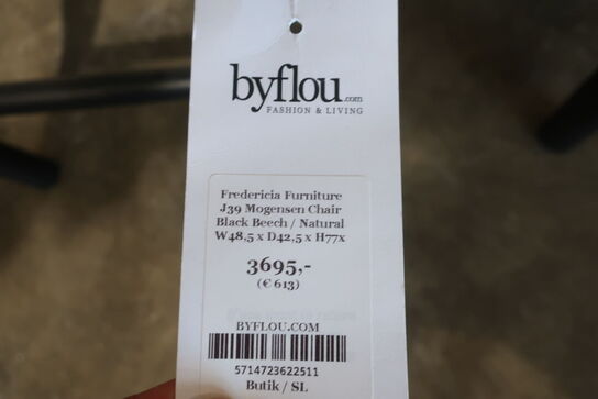 2 stk. spisebordsstole FREDERICIA FURNITURE "J39, Folkestolen, Børge Mogensen"