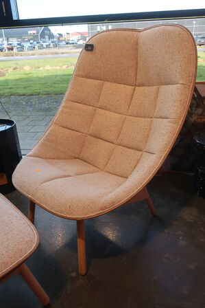 Loungestol m. skammel HAY Uchiwa Quilted Chair 