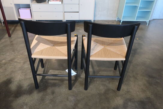 2 stk. spisebordsstole FREDERICIA FURNITURE "J39, Folkestolen, Børge Mogensen"