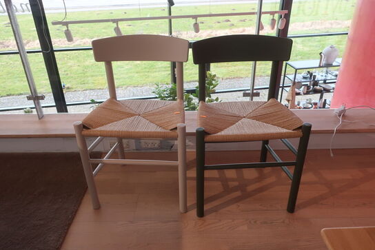 2 stk. spisebordsstole FREDERICIA FURNITURE "J39, Folkestolen, Børge Mogensen"