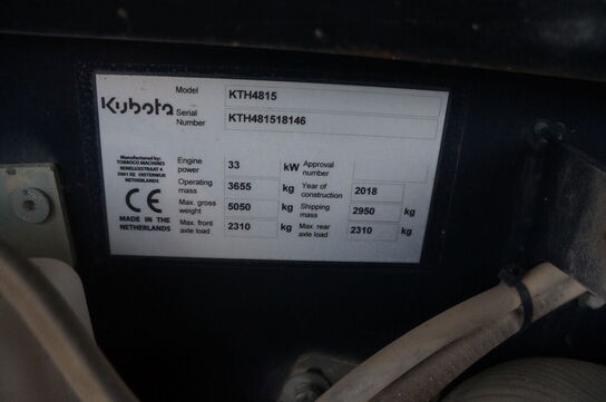 Teleskoplæsser KUBOTA KTH4815