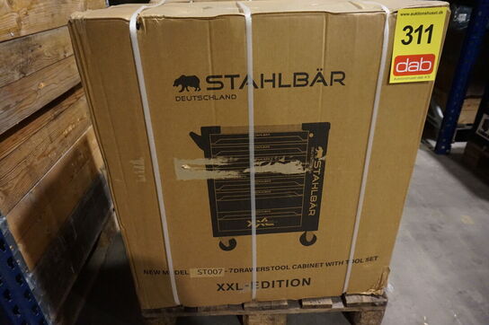 Værktøjsvogn, Stahlbär, 7 skuffer inkl. Værktøj 