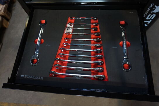 Værktøjsvogn, Stahlbär, 7 skuffer inkl. Værktøj 