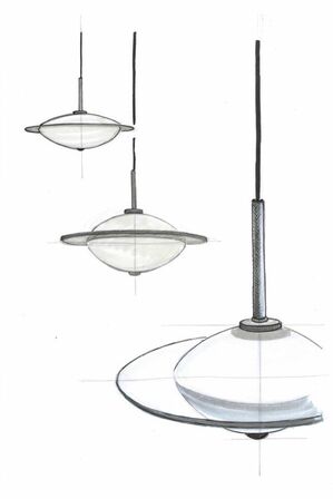 Halo Design orbit 40cm pendel antik messing(ubrugt)