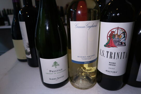 5 flasker blandet hvidvin/mousserende vin