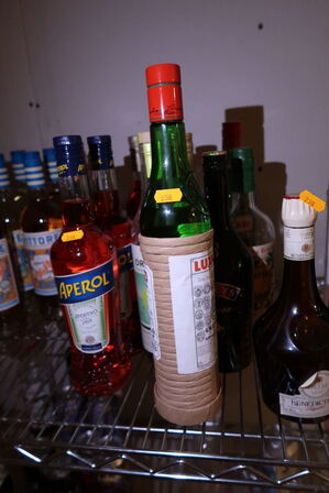 Div. Spiritus flasker bl.a. gin, vermouth, aperol m.m.