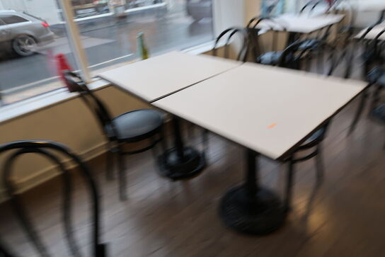 4 stk. caféborde med 7 stk. caféstole