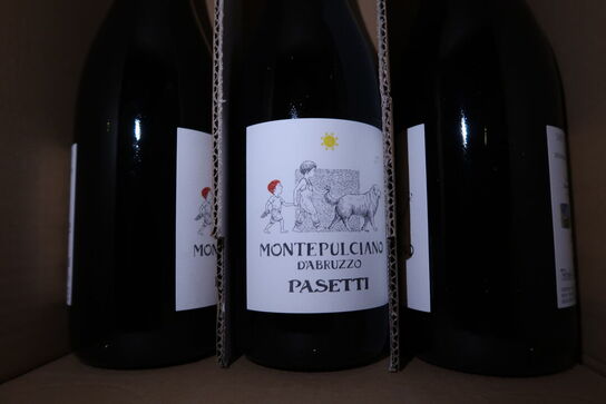 3 flasker rødvin MONTEPULCIANO DABRUZZO PASETTI 2018