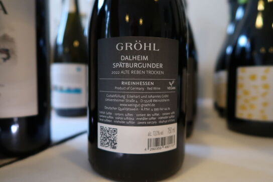 5 flasker rødvin GRÖHL DALHEIM SPATBURGUNDER 2022