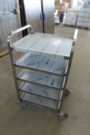 Serveringsvogn i rustfrit stål