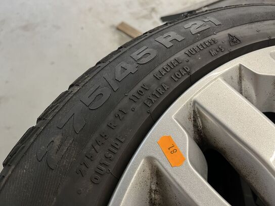 4 stk. dæk CONTINENTAL med fælge, 275/45 R21, Cross contact