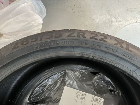 2 stk. dæk CONTINENTAL 285/35 ZR22 XL,  Sportcontact 6
