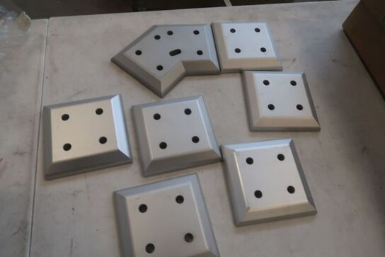 Plastmo glasrækværk, klar glas, sølv aluprofiler