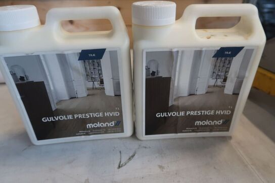 2x1 liter Gulvolie Moland Hvid