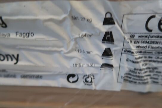 6,55 m2 massiv trægulv Junckers Bøg Harmony