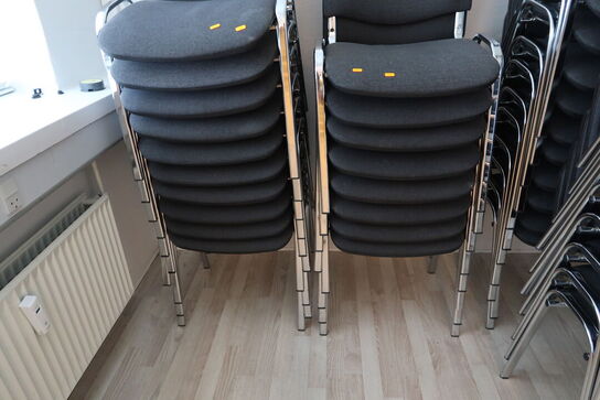18 stk. stabelstole ISO CHROME - Anthracite C-38